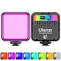 Video Licht RGB, ULANZI VL49 LED Videoleuchte mit 2000 mAh Akku, Kamera Licht Klein Dimmbare 2500K-9500K, Zurück Magneten, Foto Licht Kompakte für Makro Aufnahmen, Produktfotografie und YouTube Vlogs