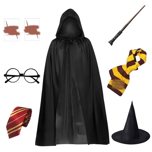 JSTHHTT Costume da Mago per Bambini, Set di 12 costumi