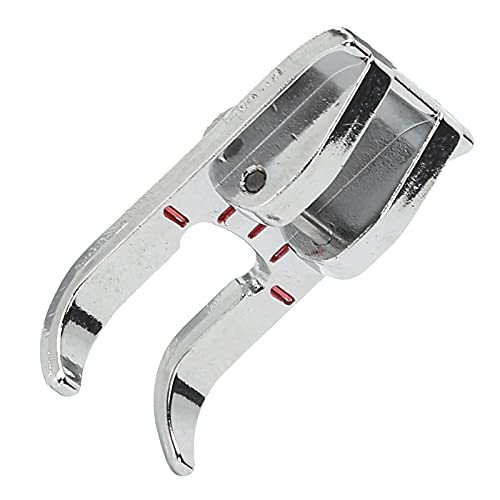Qcwwy Pie Prensatelas con Parche de Apertura Pie de Bordado de Acero Inoxidable para la Mayoría de Las Máquinas de Coser Domésticas con Vista Clara Accesorio de Cortador Lateral para Técnicas