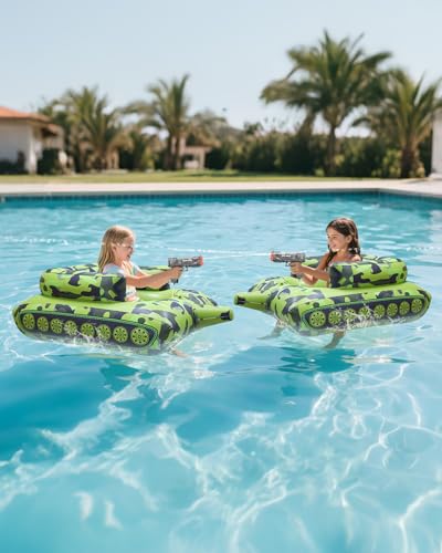 YTKIH Automatic Electric Water Gun with Pool Floats,Funny Inflatable Tank Pool Floaties for Pool Party,with Powerful Squirt Guns for Boys Girls Kids — view 6