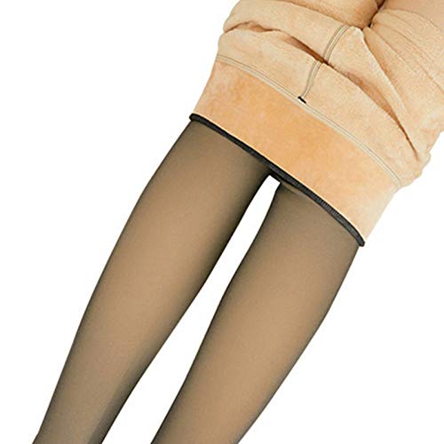 lzndeal Legs Fake Translucent Warm Fleece Strumpfhosen Slim Stretchy Leggings Pant Cover