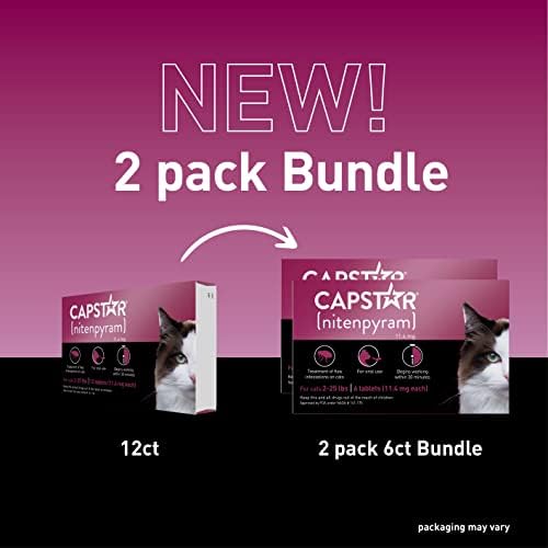 CAPSTAR (nitenpyram) Oral Flea Treatment for Cats, Fast Acting Tablets