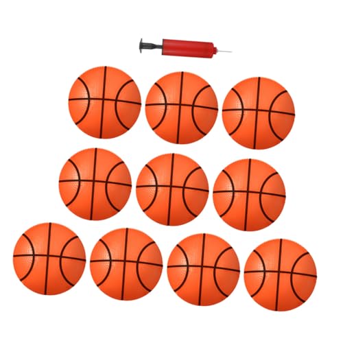 WOONEKY Balones de Baloncesto Inflables Pequeños de PVC para Juguetes Resistentes y Seguros para Interior y Exterior Regalo para Agilidad y Diversión Infantil Color Color Aleatorio