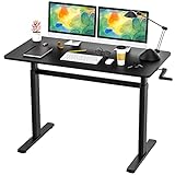 imlib Standing Desk, Height Adjustable Stand up Desk with Foldable Hand Crank, Manual Sit Stand Desk...