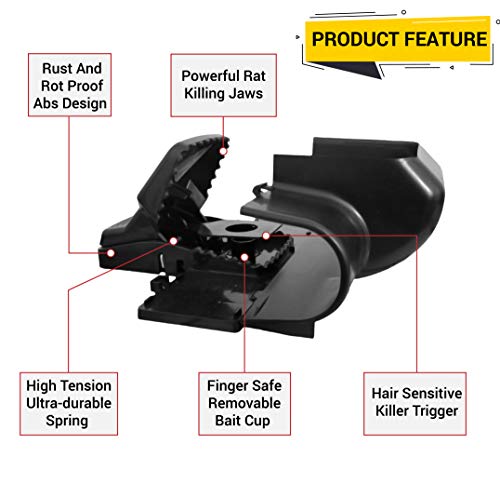 Barlas Tunneled Safe Pest Control Rat Trap - Humane Dual Entry Traps For Rats And Mice - Rat Snap Traps With Safe Pedal Design - Outdoor Rodent Catcher For Home Office Or Restaurants - Pack Of 4 #TOP1