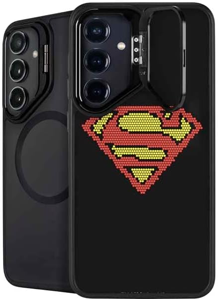 Skinit Kickstand Phone Case Compatible with Galaxy S24 Plus - Officially Licensed DC Comics Superman Color Splatter Design