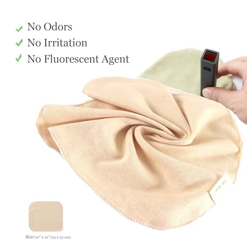 Image of Lion bear 10 Pack Reusable Colored Organics Baby Washcloths, Soft Absorbent Organic Cotton Washable Saliva Towel Face Wipes,Face Towel, Natural Baby Wipes for Sensitive Skin (Multicolor)
