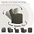 CHITA 5 Pieces Wicker Patio Furniture Set, Outdoor Conversation Set with 2 Pieces Rattan Rocking Swivel Chairs, 2 Pieces Ottomans, Thickened Cushions and Side Table