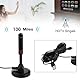 Bohaner DVB-T2-Antenne TV Antenne mit starkem Signal 36Dbi+ HDTV Zimmerantenne für Fernseher 1080P 4K Stabantenne DAB Radio Indoor Outdoor TV Antenne mit Mit Magnetfuß 5m Kabel(Schwarz+Rot)