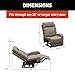 THOMAS PAYNE Signature Seismic Series Driftwood RV Theater Seating Left Arm Recliner with Power Adjustable Lumbar, Headrest, Reclining, Heating, Massage, Integrated Cupholder Controls - 2024044197