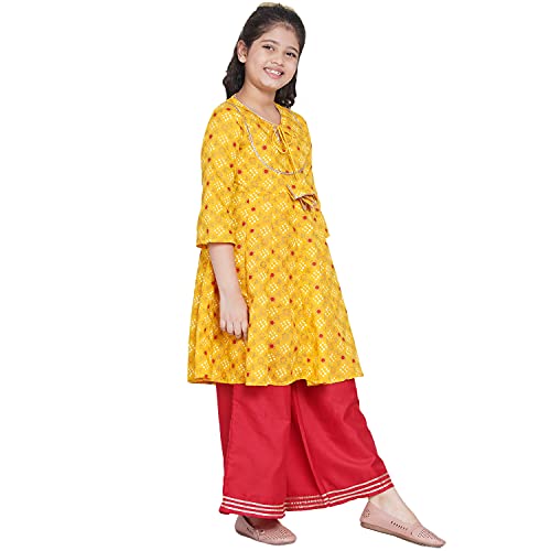Image of Bitiya By Bhama Girl's Cotton Blend Kurta & Palazzo