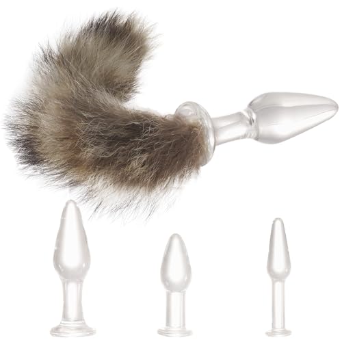 Image of Fox Tail Butt Plug, Glass Anal Sex Toys | for Pet Play, Cosplay, Roleplay, and Kinky Bedroom Fun-the Perfect Anal Training Tool for Beginners and Experienced Users