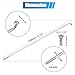 X AUTOHAUX 36pcs 14G J Bend Bicycle Galvanized Spokes 130mm 5.12