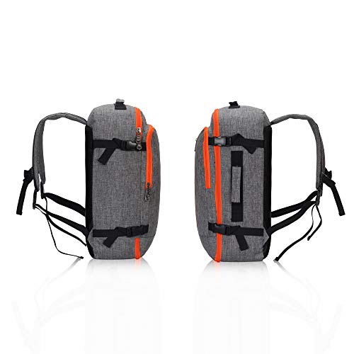 Hynes Eagle 38L Flight Approved Weekender Carry on Backpack Orange Grey