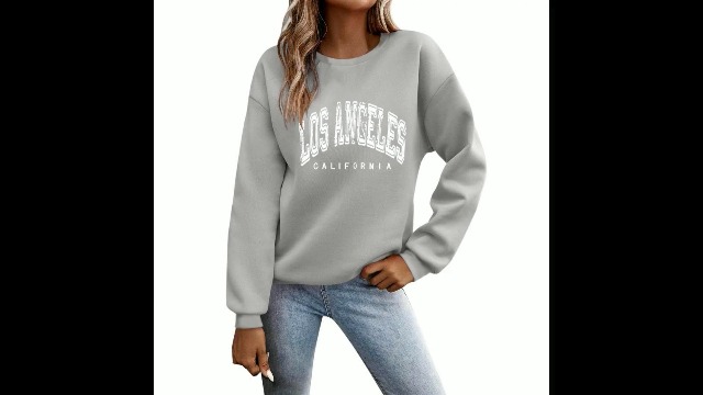 Générique Sweat Femme Sans Capuche Coton - Sweats Femme Oversize Long