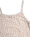 POPPY & CLAY Girls' Underwear Set - 2 Piece Organic Cotton Tag Free Cami Tank Top Undershirt and Underwear Briefs (2T-12), Size 6x, Taupe Print
