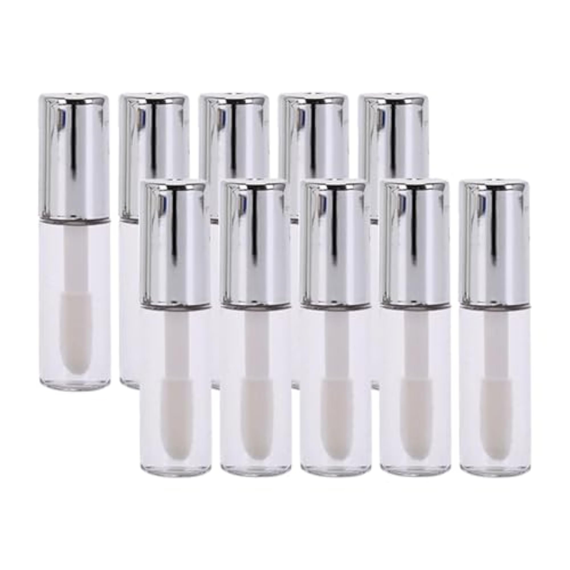 2x10Pcs Lip Gloss Bottles Refillable Transparent Tubes