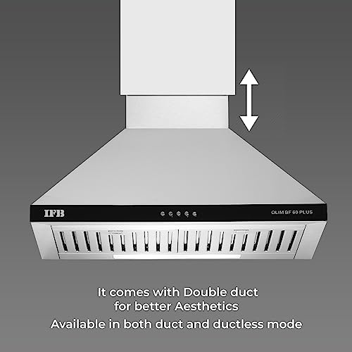 Image of IFB 60cm 960 m3 /hr Chimney (OLIM 60 Plus, 2 Cassette Filters, Touch Control, Silver)