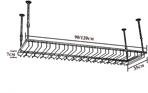Support de verre à vin suspendu 90 cm pour libérer l'espace du comptoir - 3