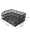 EasyPAG Paper Organizer for Desk 2 Tier Stackable Paper Tray for A4 Legal Size Folders Metal File Storage Desktop Organizer for Home Office School Teacher, Black