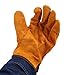 Kopida Work Gloves 1 Pair Leather Welding Gloves Anti-Heat Work Safety Gloves For Welding Metal Hand Tools Labor Protection Wear Resistant Antiskid Welder Gloves