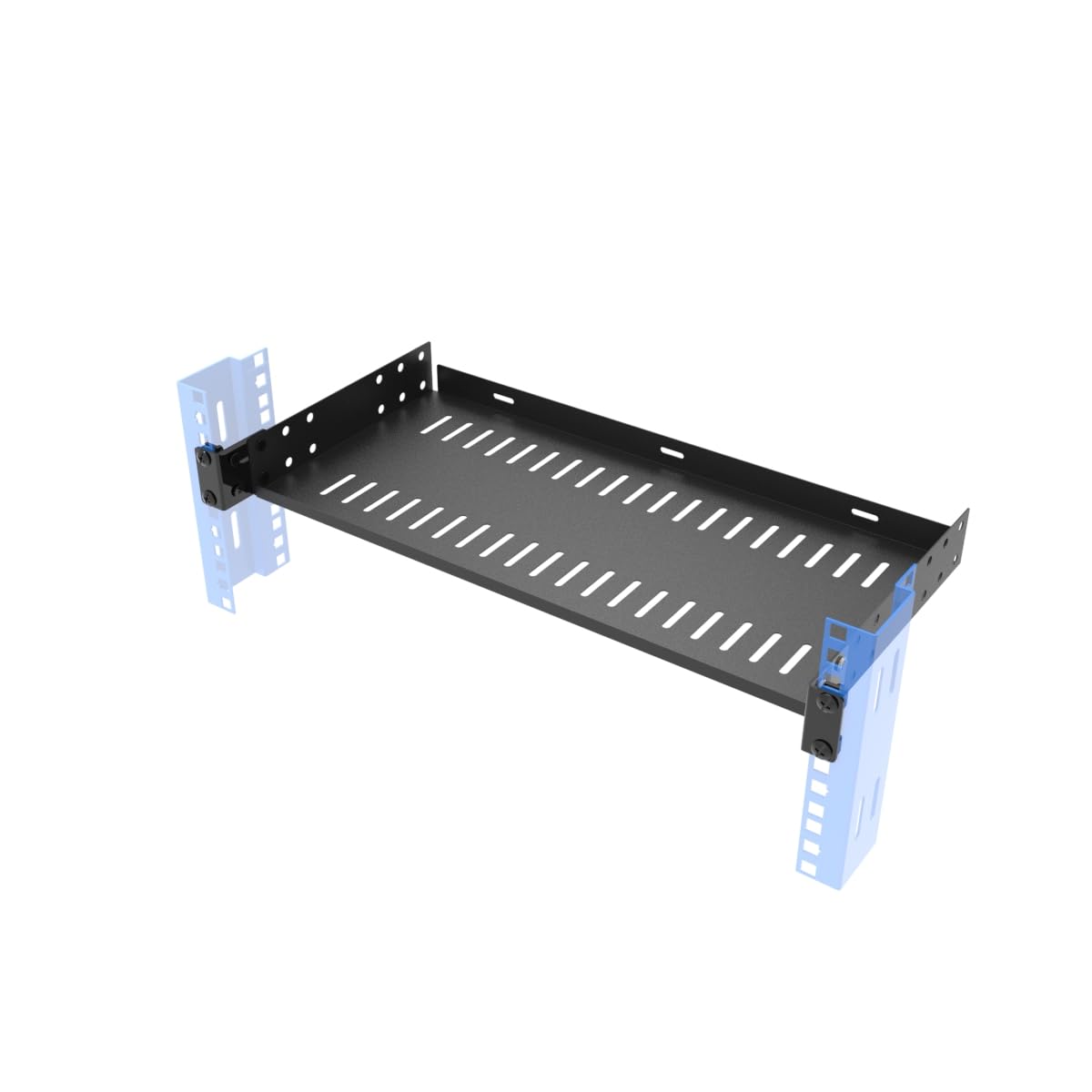 1U Server Rack Shelf - 19 Inch Vented -9