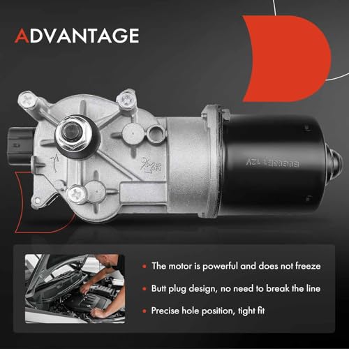 A-Premium Front Windshield Wiper Motor Compatible with Honda Accord 2003-2007 Sedan, Pilot 2005-2008 Sport Utility & Acura TL 2004-2008 Sedan, TSX 2004-2008 Sedan, MDX 2005-2006 Sport Utility, 5-Pin by A-Premium - Image 6