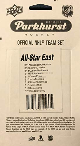 2018 2019 Upper Deck Parkhurst Nhl Hockey Eastern Division All-Star Series 10 Card Set Featuring Alexander Ovechkin, Sidney Crosby, Auston Matthews, Steven Stamkos And 6 Other Players #TOP1