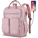 Laptop Backpack for Women, 15.6 Inch Travel Laptop Backpack with USB Charging Port, Mancro Large...