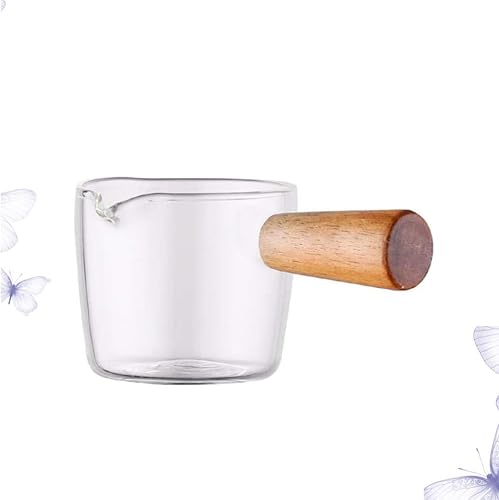 Miniatura 5 de DOITOOL Platos de salsa de soja, 2 platos de crema de vidrio, cuencos de salsa, preparación, barra de postre, cuencos con asa, taza de crema, mini