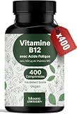 Vitamine B12 forte – 400 comprimés (400 Jours de Réserve)...