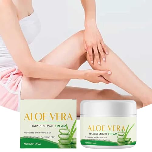 Crema depilatoria Aloe Vera Intim & Corpo come polvere senza dolore e irritazione per pelle liscia per zona bikini, gambe, braccia e ascelle. Formula viso delicata per ogni tipo di pelle (1)