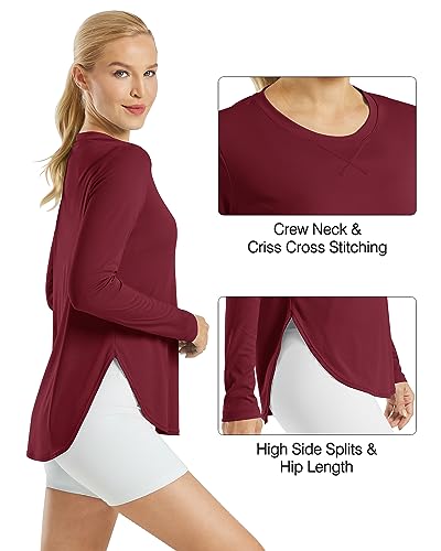 Image of G4Free Lightbreeze Womens UPF 50+ Long Sleeve Workout Tops Quick Dry UV Sun Shirt Running Gym Hiking Yoga Casual Lightweight