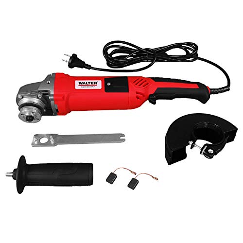 WALTER Winkelschleifer 1200W, 125mm, schwarz/rot, Zusatzhandgriff in 3 Positionen montierbar, Schnellverschluss, Drehzahl elektronisch regelbar – Bild 7