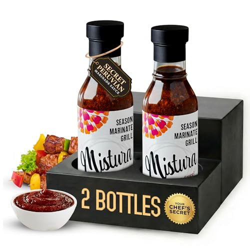 Image of Mistura Peruvian Aji Marinade - Anticucheria 12oz, 2 Pack | Authentic Peruvian aji marinade sauce - traditional anticucheria grilling seasoning for chicken, carne asada, fish & beef