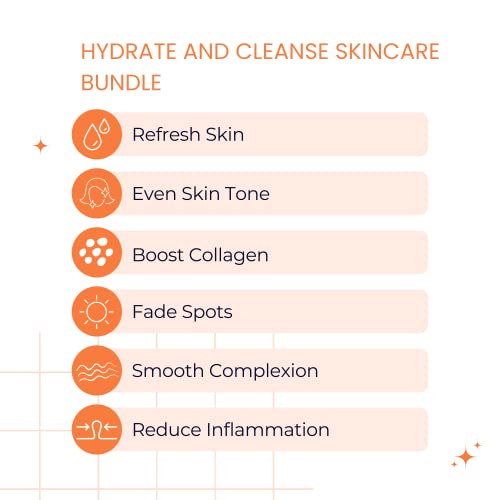 Noche Y Dia Cleansing And Hydrating Vitamin C Bundle - Vitamin C Serum & Vitamin C Cleanser #TOP2