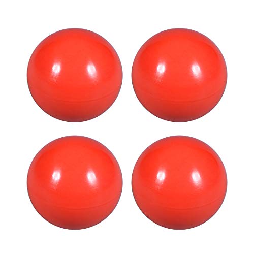 Image of uxcell 4Pcs Thermoset Ball Knob M10 Female Thread Machine Handle 35mm Diameter Smooth Rim Red