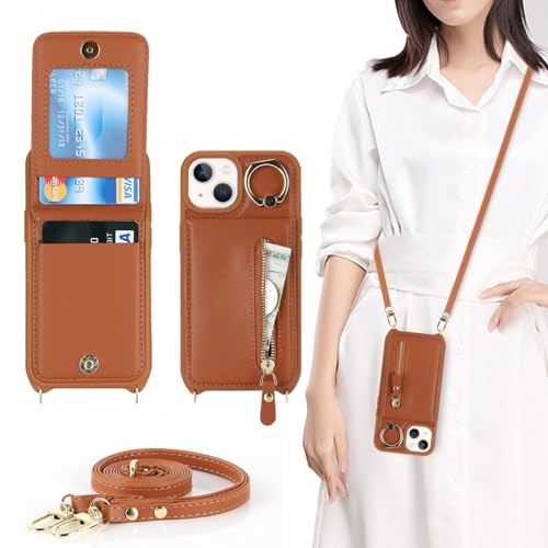 Zouzt for iPhone 13 Mini Case with Cord and Card Holde