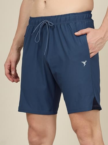 Image of TECHNOSPORT Mens Regular Fit Solid Shorts for Gym, Workout & Sports with Anti Microbial, Techno Dry