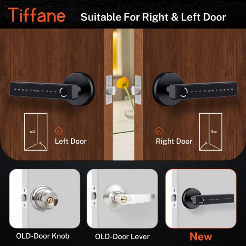 Fingerprint Door Lock, Keyless Entry Door Lock With Keypad, Smart Door Lock For Front Door, Biometric Door Lock, Smart Door Handle Door Knob, 5-In-1 Access Ways Digital Electronic Door Lock By Tiffane #TOP4