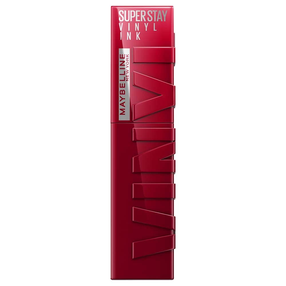 Maybelline Super Stay Vinyl Ink Longwear No-Budge Liquid Lipcolor Makeup, Highly Pigmented Color and Instant Shine, Royal, Deep Wine Red Lipstick, 0.14 fl oz, 1 Count 55 ROYAL 0.14 Fl Oz (Pack of 1)