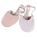 FRCOLOR 1pair Elastic Band Ballet Dance Shoes for Adults Half Sole Professional Toe Shoes for Non- Breathable Design for Modern Jazz and Ballroom Dancing