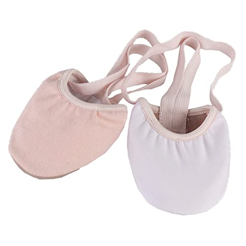 FRCOLOR 1pair Elastic Band Ballet Dance Shoes for Adults Half Sole Professional Toe Shoes for Non- Breathable Design for Modern Jazz and Ballroom Dancing