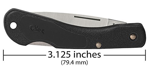 Image of Case Cutlery 00253 Lightweight Mini Blackhorn Pocket Knife with Stainless Steel Blade, Black Synthetic