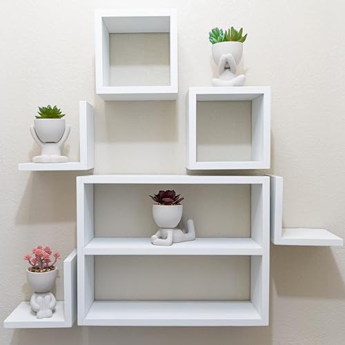 SkyBlis Home Bedroom Office Decor Fake Plant Cute Matte Gray Human Shaped Ceramic Planters, Artificial Succulent Plants in Pots, Small, Aesthetic Indoor., Grey