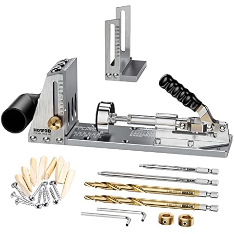HOWOD Professional Metal Pocket Hole Jig Kit Cover