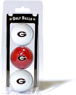 Team Golf NCAA Georgia Bulldogs Regulation Size Golf Balls, 3 Pack, Full Color