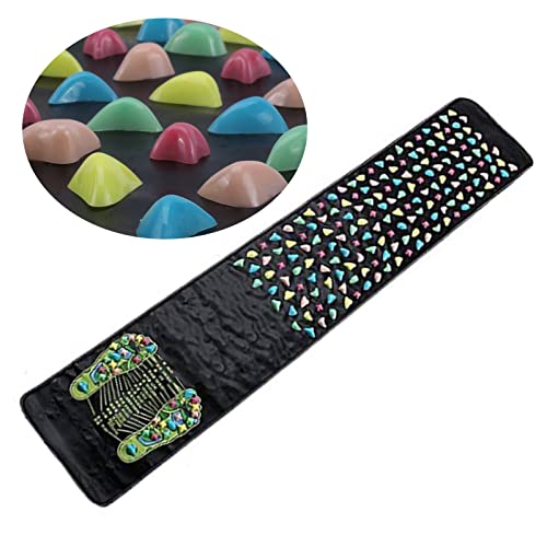 Akozon 1,7 m x0.35, piedra de caminata alfombra de masaje de pies saludable cojín 7 Junta reflexivología Walk Masajeador Piernas Cuidado de la Salud Piedra Cuidado de las Piernas Massager Salud
