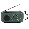 Noodradio, Zonne-handslinger, AM/FM-radio met LED-zaklamp Noodtelefoonoplader voor Thuis, Kamperen of Overleven (donkergroen)