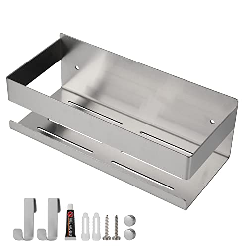 EXLECO Mensola Doccia Acciaio Inox Mensole Bagno Adesivo Mensola da Doccia Senza Foratura con 2...